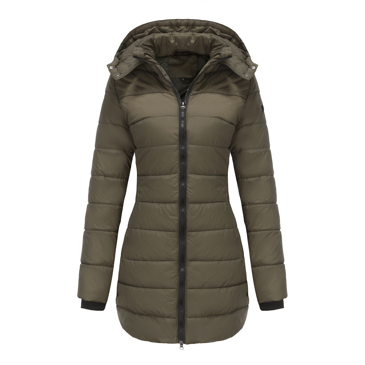Quilted Waterproof Cotton Jacket for Women – Long Sleeves, Perfect for Winter