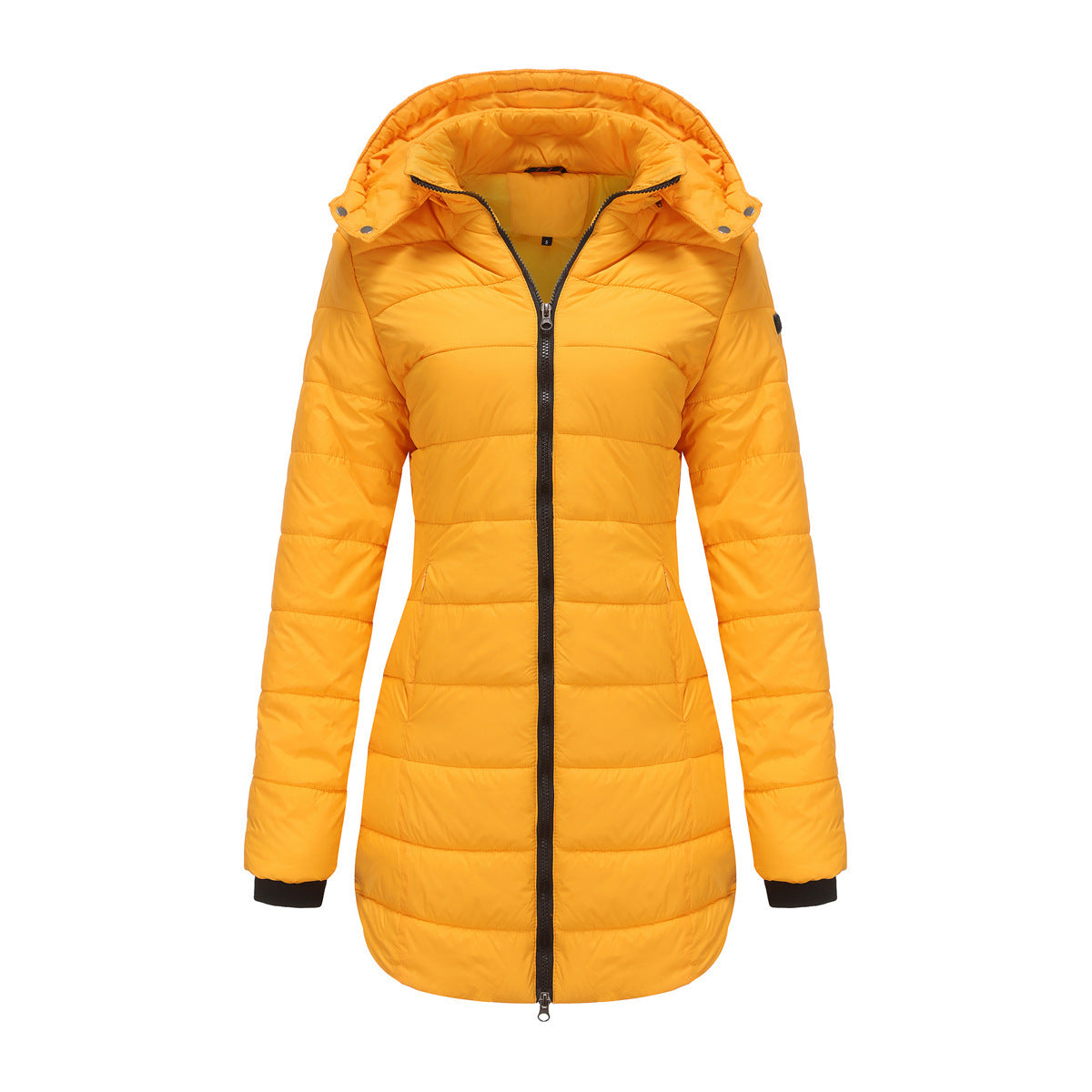 Quilted Waterproof Cotton Jacket for Women – Long Sleeves, Perfect for Winter