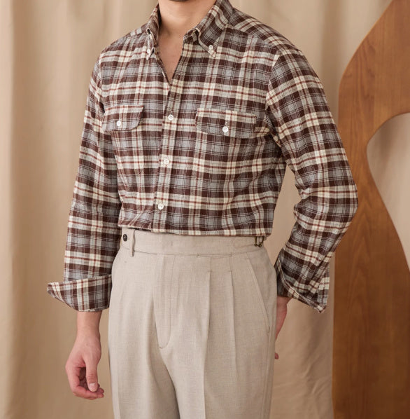 Men’s Retro Long-Sleeve Shirt – Timeless Vintage Style