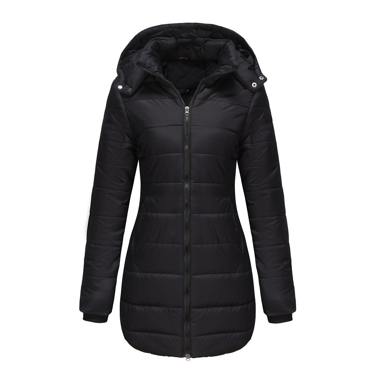 Quilted Waterproof Cotton Jacket for Women – Long Sleeves, Perfect for Winter