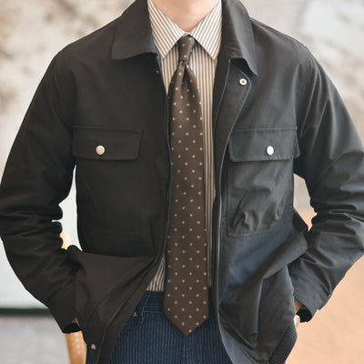 Caramel Utility Jacket for Men – Casual Style with Multiple Pockets
