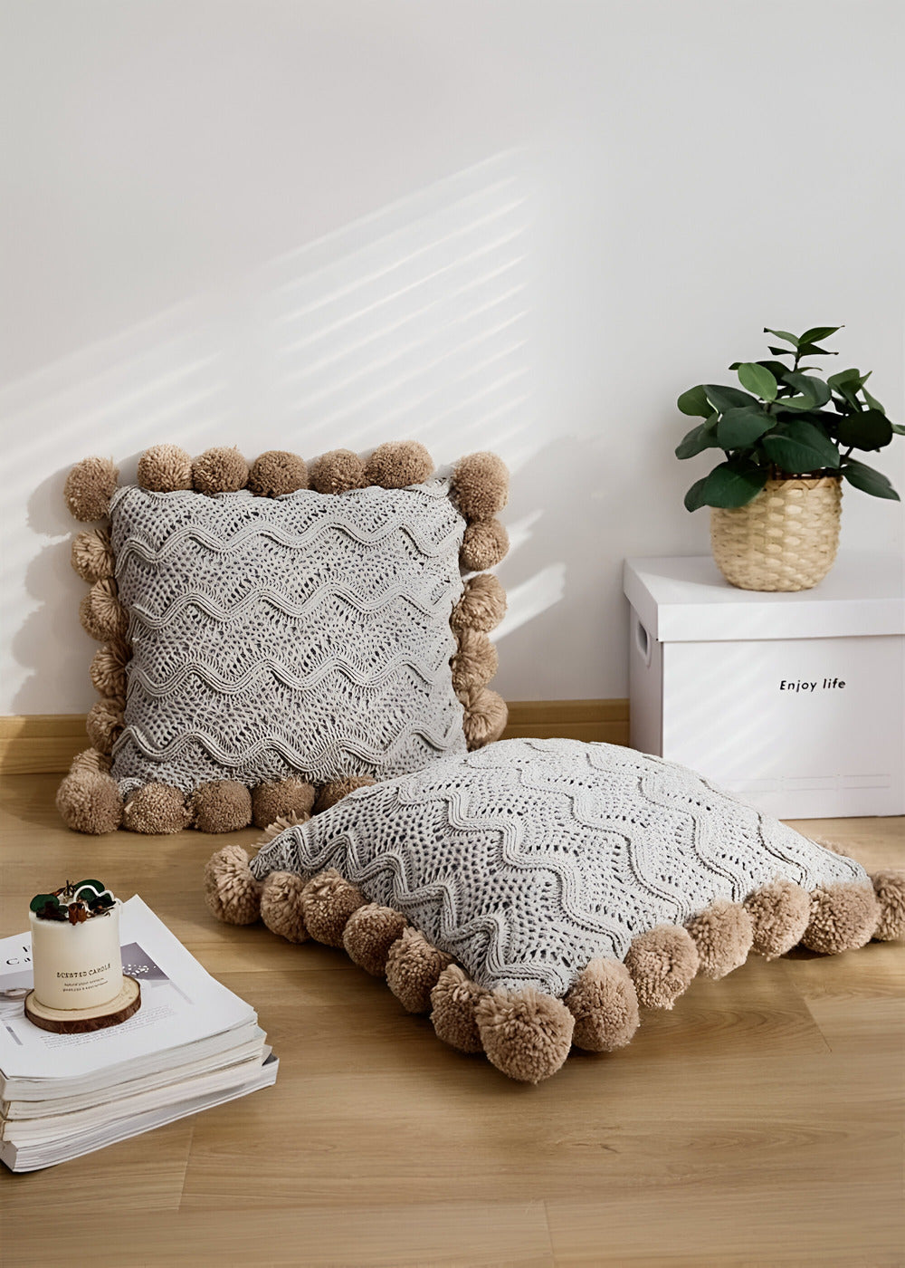 Cushion Cover – Pompom Knit Design 4
