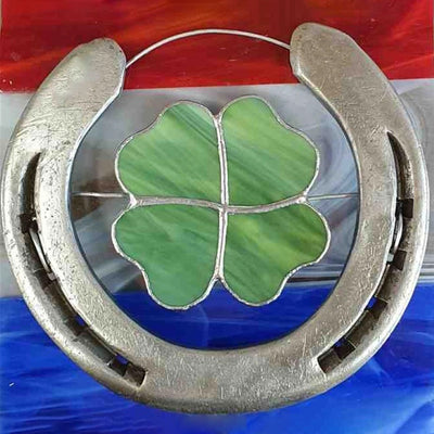 Decorative Horseshoe – Four Leaf Clover Design Ornament 5
