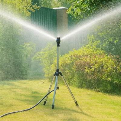 Garden High Pressure Tripod Sprinkler with Adjustable Spray Range 0