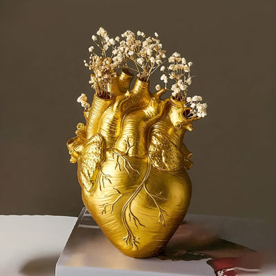 Heart-Shaped Ceramic Vase – Decorative Flower Display Centerpiece 3