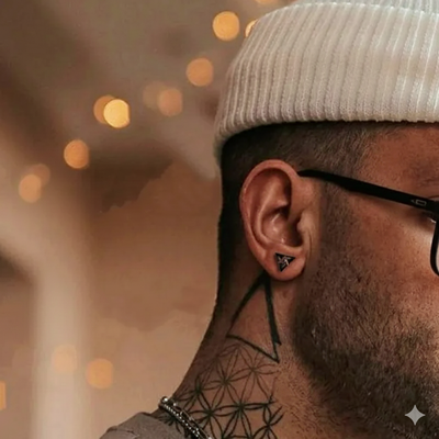 Men’s Triangle Earrings with Minimalist Design