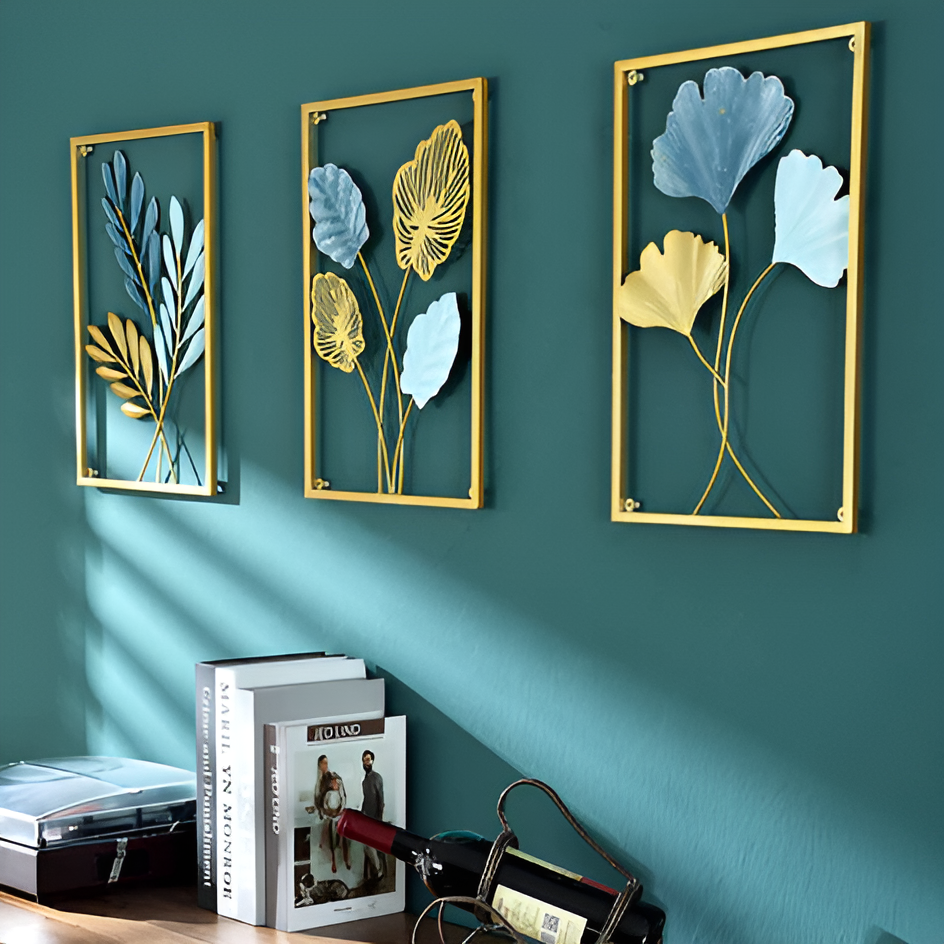 Metal Wall Art – Nature-Inspired Leaf Design for Indoor Decor 1