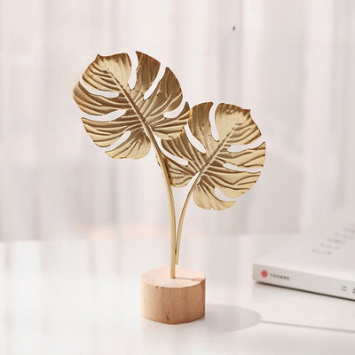 Metal Wall Sculpture – Minimalist Ginkgo Leaf Decoration 2