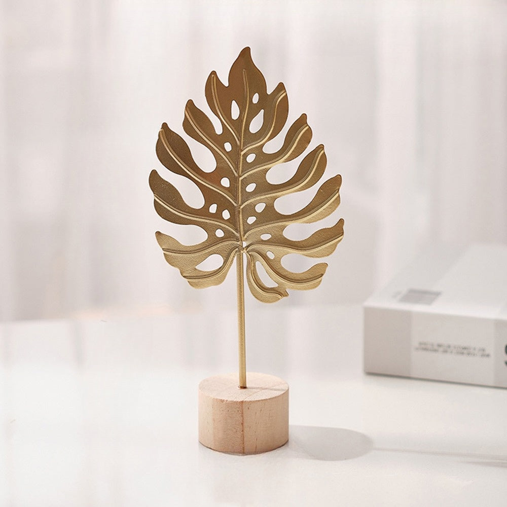 Metal Wall Sculpture – Minimalist Ginkgo Leaf Decoration 3