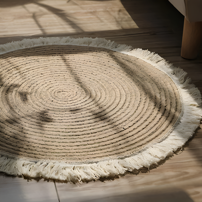 Round Carpet – Hand-Woven Braided Design for Living Spaces 4