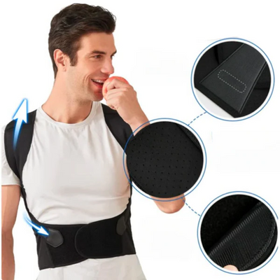 Unisex Adjustable Posture Corrector Back Brace for Improved Posture Support 3