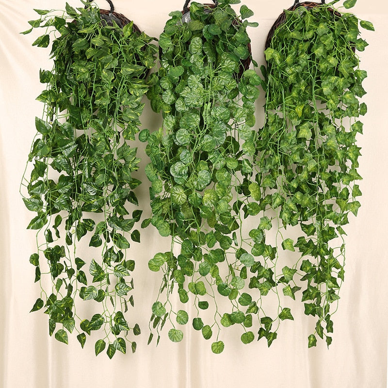 Wall Decoration – Maintenance-Free Green Ivy Hanging Vines 1