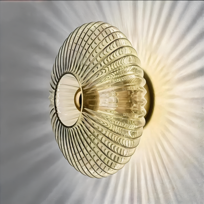 Wall Light – Compact LED Sconce with Wave Pattern Design 0