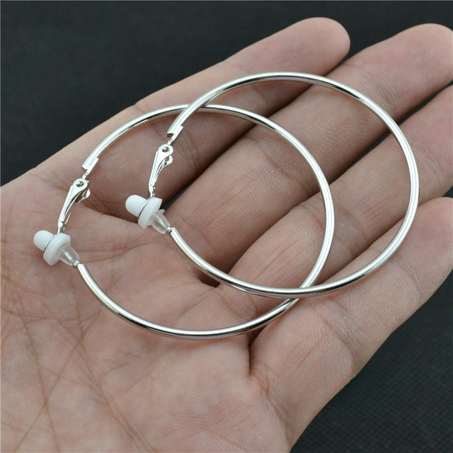 Women’s Clip-On Earrings with Modern Round Design 10