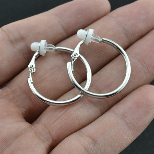 Women’s Clip-On Earrings with Modern Round Design 1