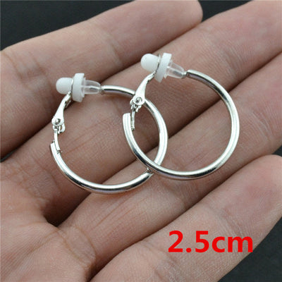 Women’s Clip-On Earrings with Modern Round Design 2