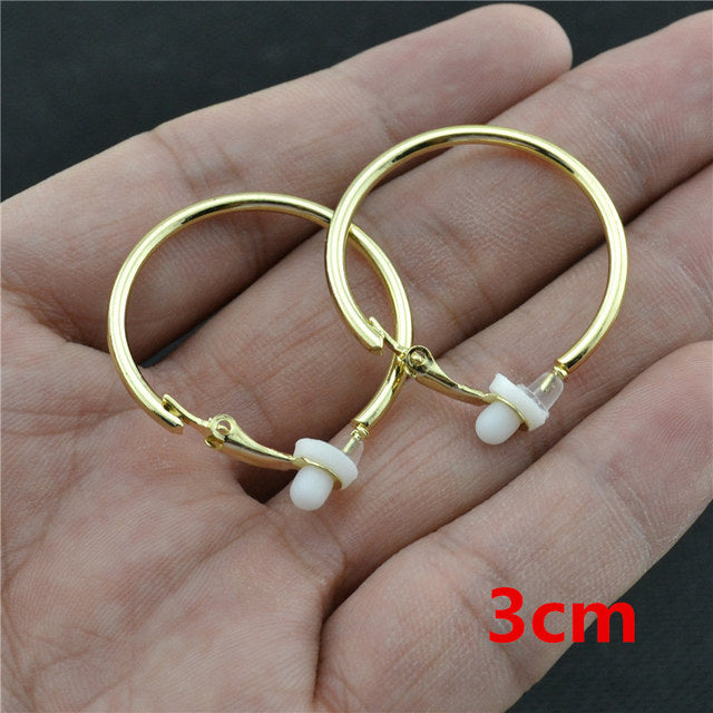 Women’s Clip-On Earrings with Modern Round Design 3