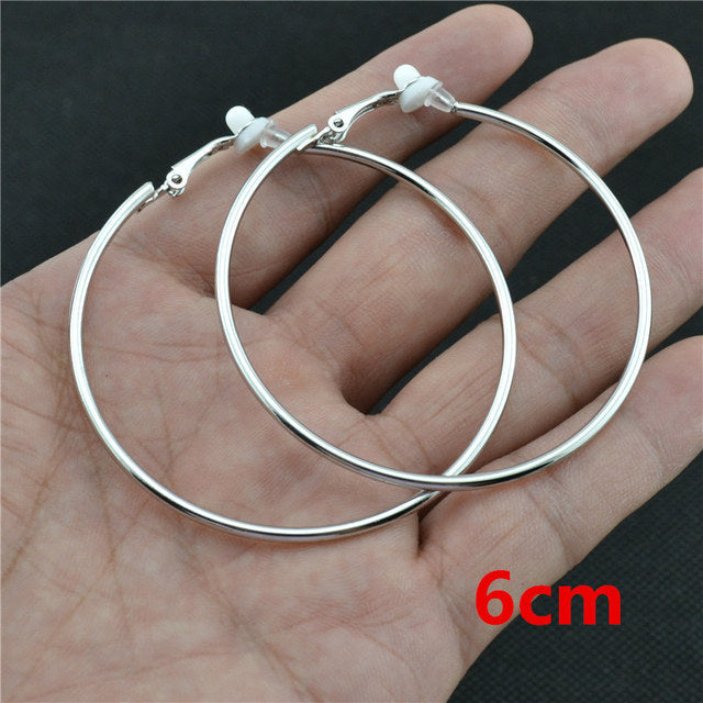 Women’s Clip-On Earrings with Modern Round Design 5