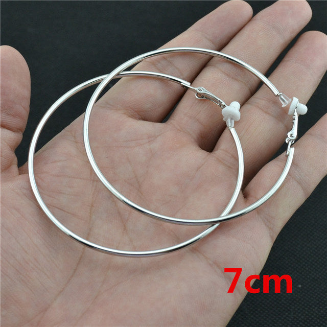 Women’s Clip-On Earrings with Modern Round Design 6