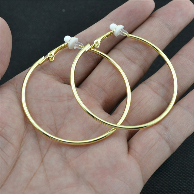 Women’s Clip-On Earrings with Modern Round Design 9