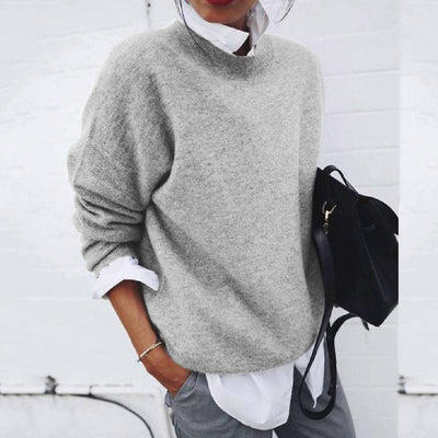 Women’s Crew-Neck Textured Knit Sweater