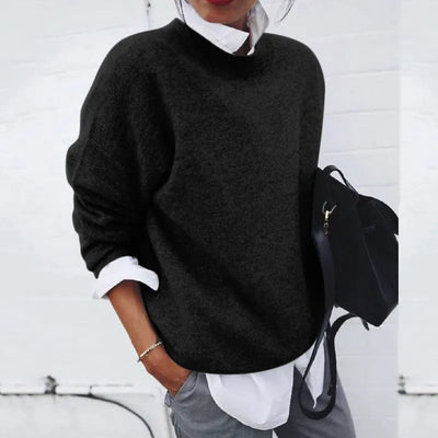 Women’s Crew-Neck Textured Knit Sweater