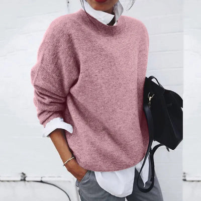 Women’s Crew-Neck Textured Knit Sweater