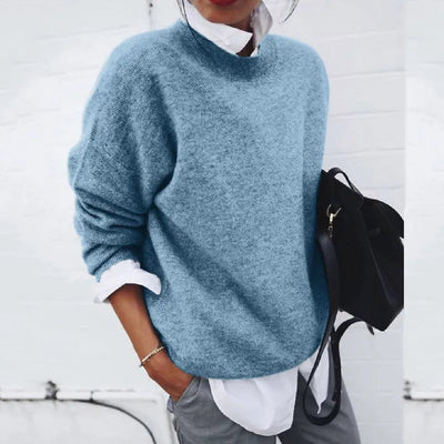 Women’s Crew-Neck Textured Knit Sweater