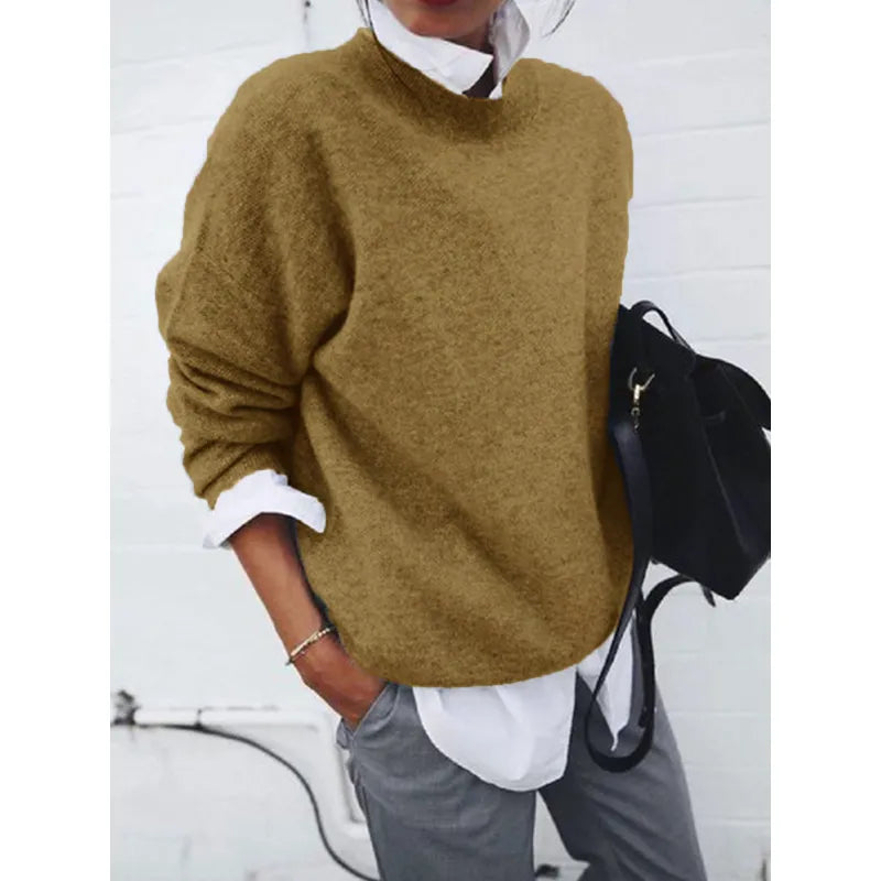 Women’s Crew-Neck Textured Knit Sweater