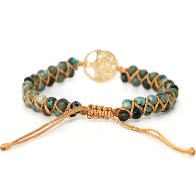 Women’s Handwoven Bracelet with Natural Stone Elements 5