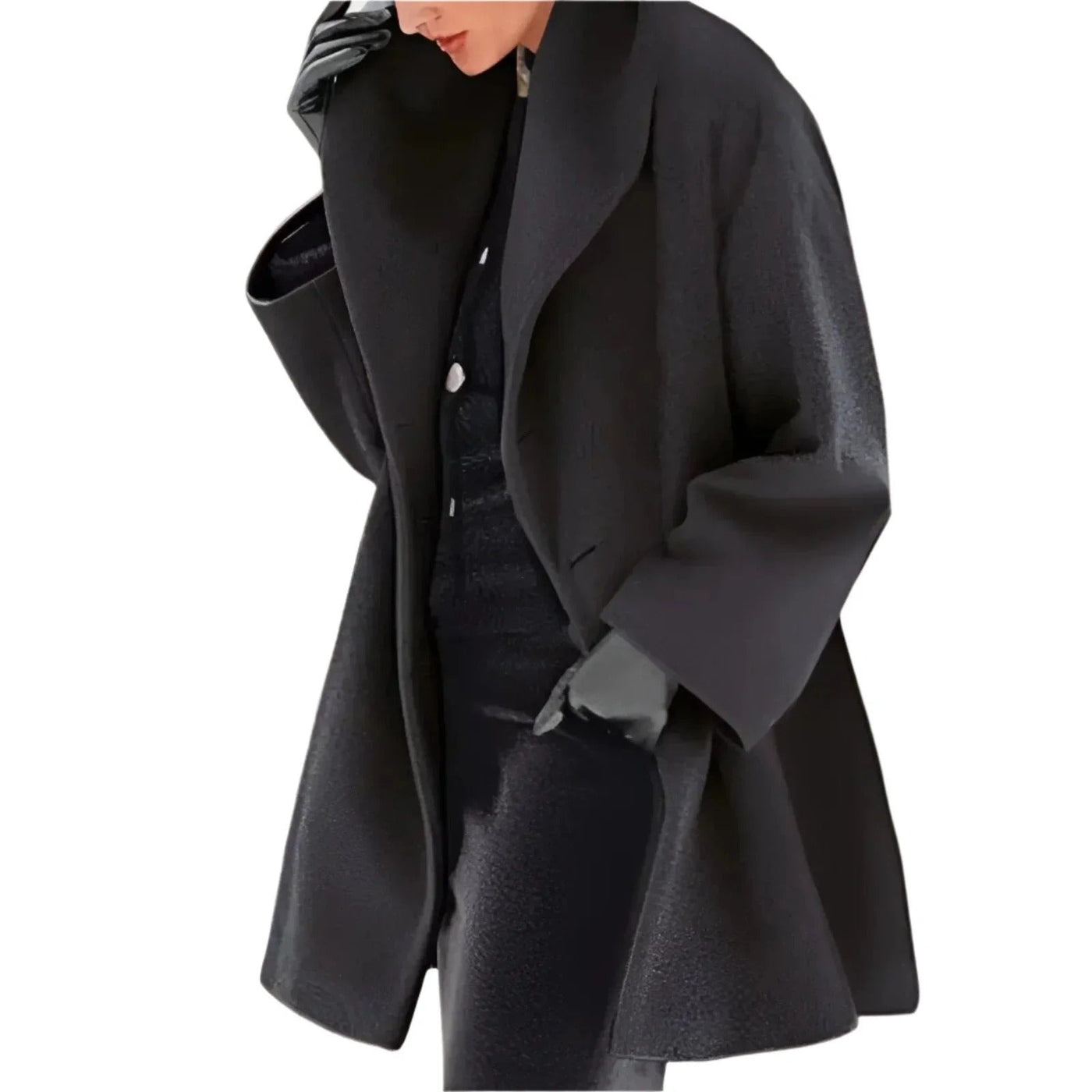 Women’s Long-Length Buttoned Overcoat