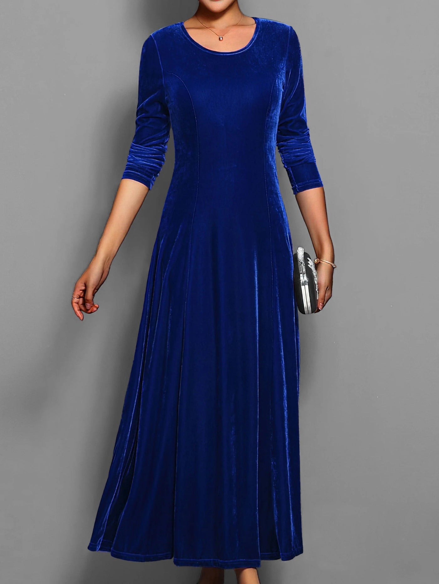 Women’s Midi-Length Long-Sleeve Crew Dress