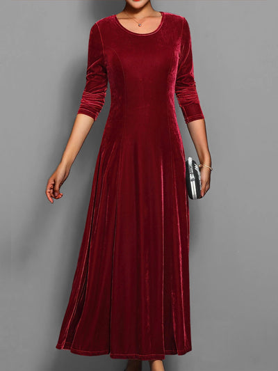 Women’s Midi-Length Long-Sleeve Crew Dress