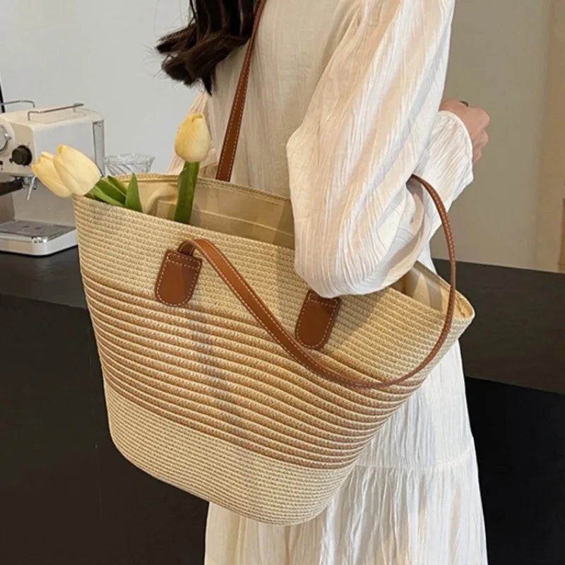 Women’s Spacious Shoulder Bag for Summer Outings 5