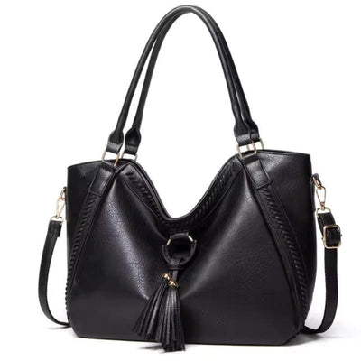 Women’s Spacious Tote Bag with Tassel Detail 0