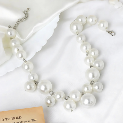 Youth Choker Necklace with Round Pearl Design 2