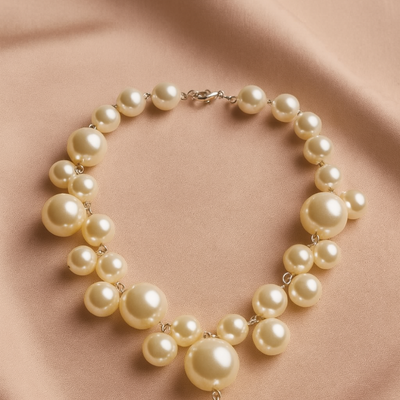 Youth Choker Necklace with Round Pearl Design 3