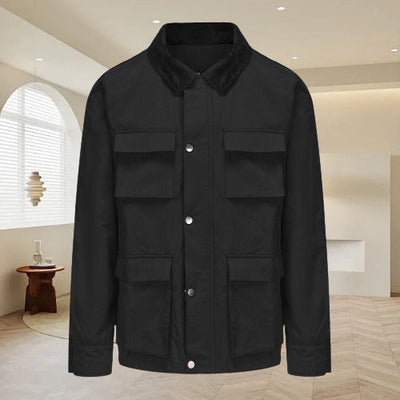 Trendy Zip-Up Jacket for Men – Stylish Solid Color Outerwear